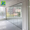New Design acoustic double glazed glass dividers movable partition for dance studio with door