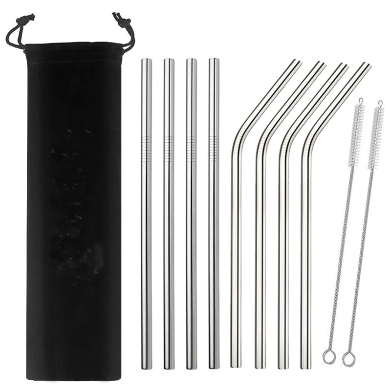 Eco Friendly Metal Straws Set Stainless Steel Silverware Drinking Straw With Cleaning Brush, Silver / gold / rose gold / black
Eco Friendly Metal Straws Set Stainless Steel Silverware Drinking Straw With Cleaning Brush, Silver / gold / rose gold / black