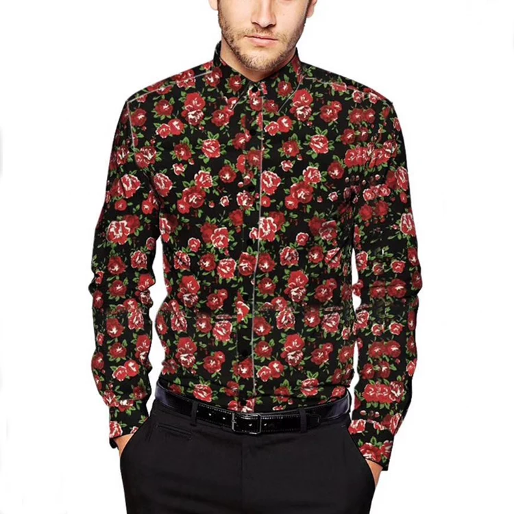Hot sale novelty shirts slim fit different color flower shirt for men, Can be customized 
Hot sale novelty shirts slim fit different color flower shirt for men, Can be customized