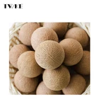 Holiday Decorative Battery Powered Gray Cotton Ball Led Light