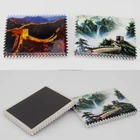 Customized design postage stamp shaped ceramic fridge magnet