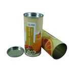 Reusable paper tube boxes removable top round box red cardboard