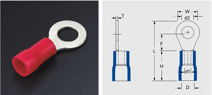 Rv 5s Gauge Wire Terminals Connector Insulated Copper Terminal Lugs Rv 5s Gauge Wire Terminals Connector Insulated Copper Terminal Lugs