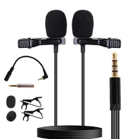 BN-16D Dual-head Lavalier Microphone Professional Clip on Lapel Condenser Microphone for phone pc laptop computer
BN-16D Dual-head Lavalier Microphone Professional Clip on Lapel Condenser Microphone for phone pc laptop computer