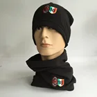factory direct sell new winter fashion embroidery logo polar fleece hats and neck scarf