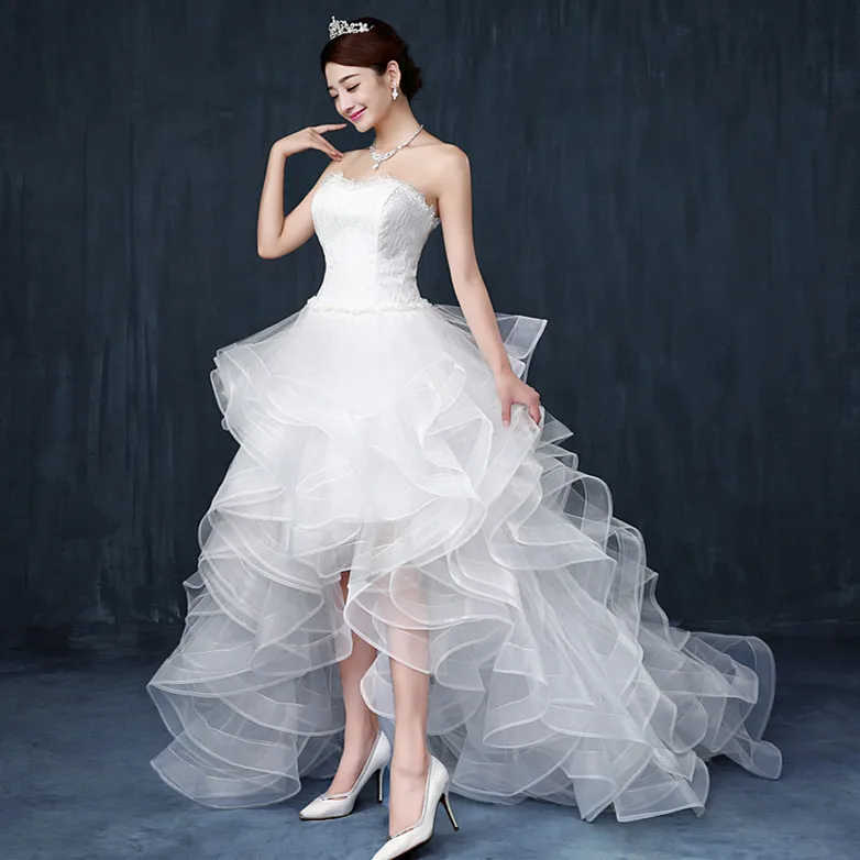 2017 Drop shipping Latest Sexy Front Short Back Long Princess Wedding dresses, White wedding dress
2017 Drop shipping Latest Sexy Front Short Back Long Princess Wedding dresses, White wedding dress