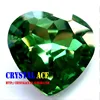 Emerald green heart shaped decorating glass stones,fancy heart shape glass rhinestone