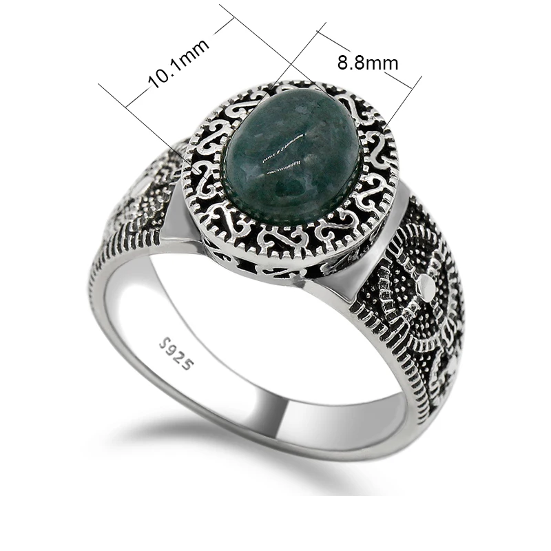 Wholesale 925 Sterling Silver Green Natural Jade Stone Men Women Rings,Vintage Retro Finger Ring for Women Men Fashion Jewelry, Polishing and oxidized
Wholesale 925 Sterling Silver Green Natural Jade Stone Men Women Rings,Vintage Retro Finger Ring for Women Men Fashion Jewelry, Polishing and oxidized