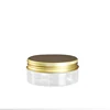 IBELONG Wholesale 60ml empty cosmetic clear pet plastic jar cream plastic cream jar package with golden aluminum cap