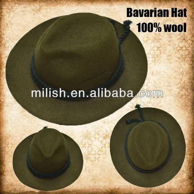 unisex fashion 100% wool felt top hat/traditional wool cowboy