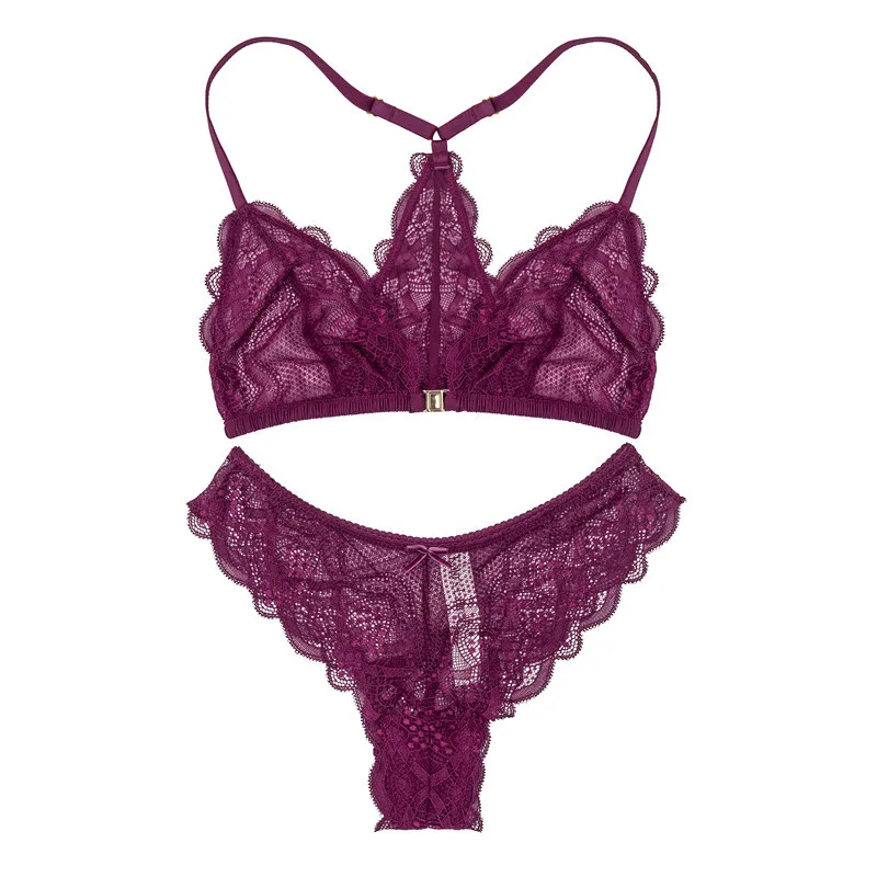 Women Sexy Ultra-Thin Front Back Buckle Bra Set Translucent Breathable Lace Ladies Underwear Net Bra Panty, Red 86270
Women Sexy Ultra-Thin Front Back Buckle Bra Set Translucent Breathable Lace Ladies Underwear Net Bra Panty, Red 86270