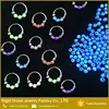 Super Quality 316L Surgical Steel Opal Nose Ring Opal Septum Piercing
