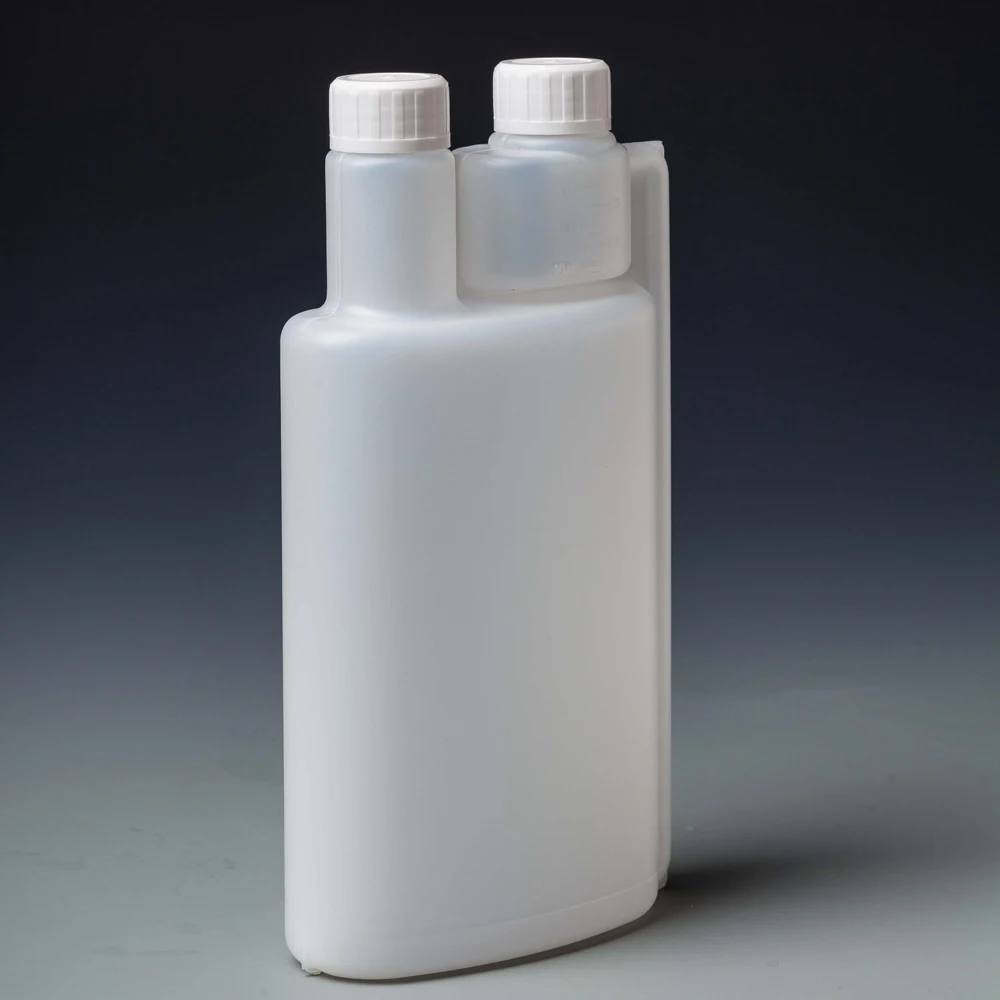 Hdpe Ml Double Neck Bottle With Tamper Evident Cap Buy Double