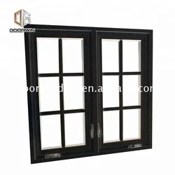 Wood grain color awning window aluminum casement windows