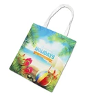 Standard Size Printed Summer Beach Canvas Cotton Tote Bag