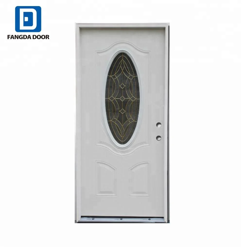 Luxury Classic High Definition Entry Decorative Steel Glass Panel