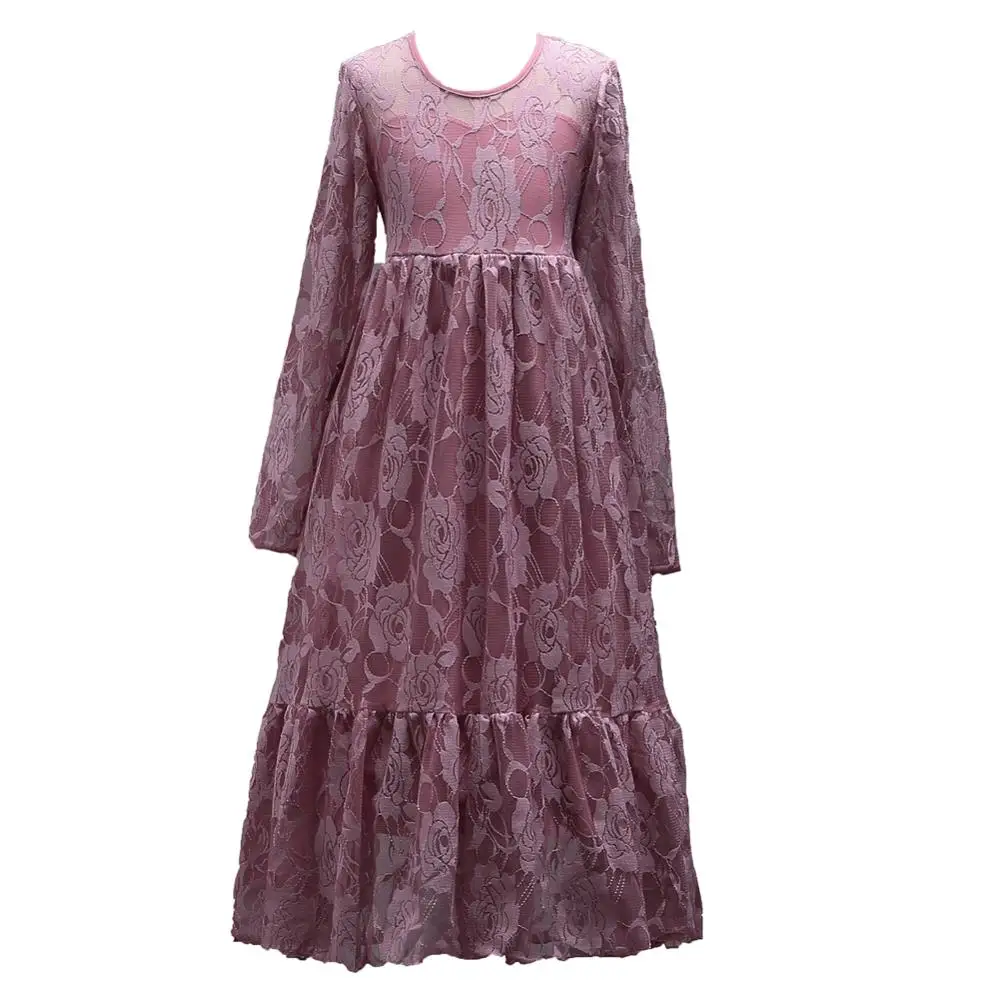 Korean style kids party wear frocks Long sleeved girl lace dress Birthday kid clothes for 6 year old, N/a 
Korean style kids party wear frocks Long sleeved girl lace dress Birthday kid clothes for 6 year old, N/a