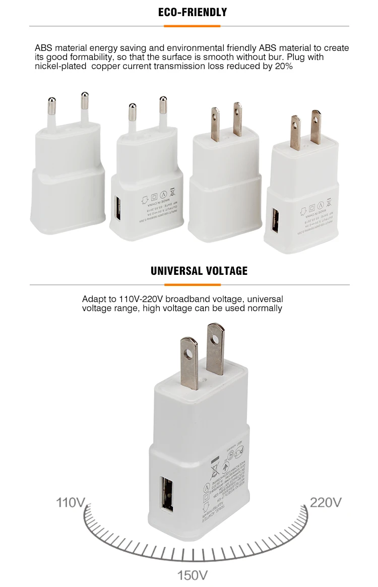 En gros blanc 1A/2A intelligent USB chargeur de téléphone portable pour android ios - ANKUX Tech Co., Ltd