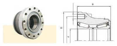 Truck wheel hub bearing unit BTF0056EB 564734.H195 VKBA5549 OE NO.03434365000