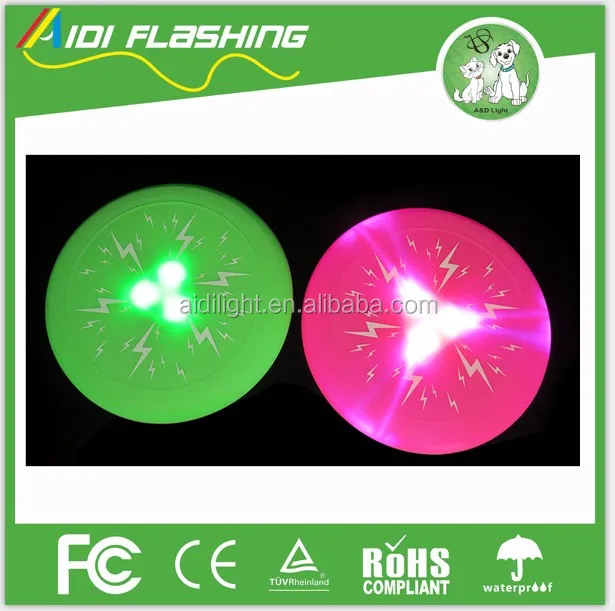 classic lightning print led flying disc for perfect pet gifts