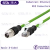 IP67 8POLE industrial Ethernet networks M12 X coding to RJ45 CONNECTOR