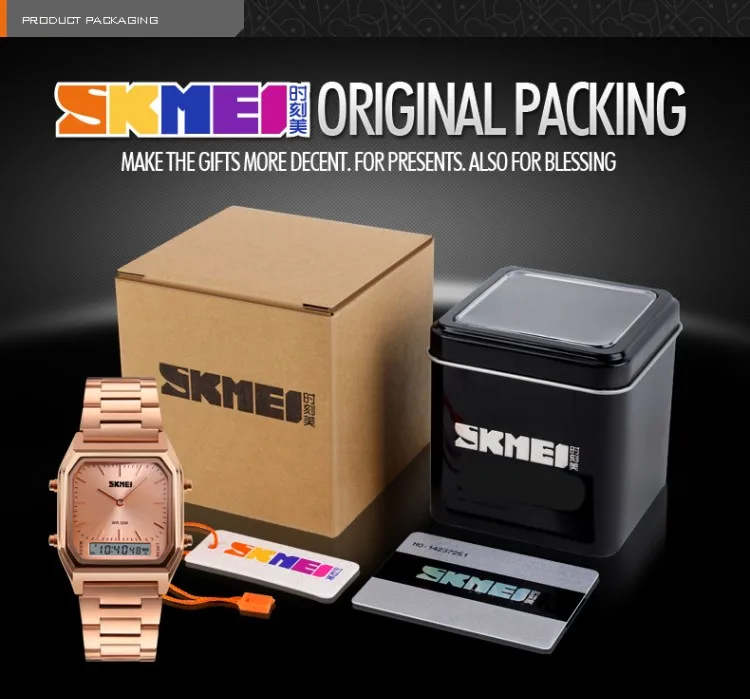Rose gold metal band led dress wristwatch luxury armbanduhr herren high quality watch