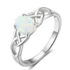 Wonder woman ring 925 sterling silver goose egg shaped design handmade blue fire opal ring for women