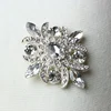 Large Rhinestone Button 41mm x 35mm Clear Rhinestone Square Bow Supply