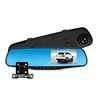 4.3inch Blue glass Dual lens dash cam Full HD 1080P Review Mirror Car DVR