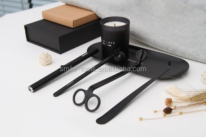 Wholesale Matt Black Stainless Steel Candle Cutter Wick Trimmer for Candle Maker