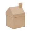 Custom recycled luxury retail cheap creative brown gift packaging cosmetic kraft craft paper house gift box wholesale