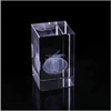 Crystal paper weight ,3 d laser crystal cube paperweight,3d photo crystal cube MH-FT05