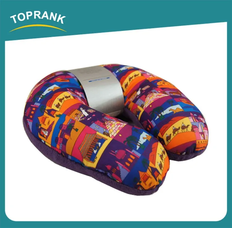 Toprank Custom Transfer Printed Animal Shaped Microbead Pillow Stuffing U Shape Neck Pillow ...