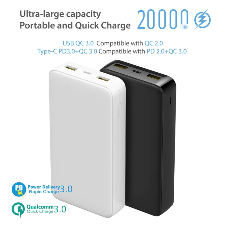 Ultra-large capacity 20000mAh QC3.0/PD3.0 Quick Charge powerbank 20000mah with Type-C input/output - ANKUX.COM