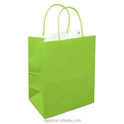 & printing gift bag green paper gift bag  ad green kraft  paper