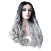Hair Care Wig Stands Wave Long Curly Wig Sexy Women Long Hair Black Gradient Big Wigs Rose Net High Drop shipping