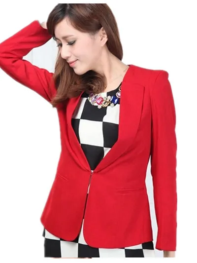 Free Shipping! 2015 Autumn New Korean Women Casual Fashion Shrug Small Suit Jacket, Plus size :S-M-L-XL-XXL-XXXL-XXXXL