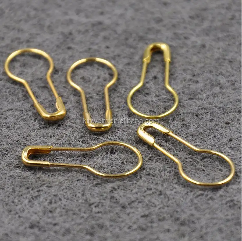 Messing Metall Birne Geformt Gold Überzogene Sicherheit Pin
