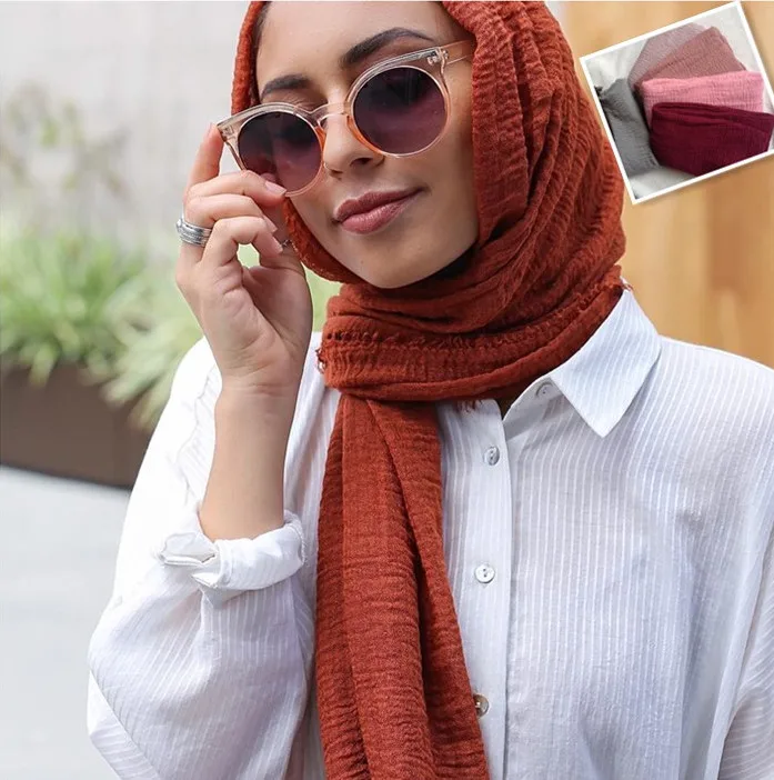 الصين مصنع الجملة وشاح أنيق المرأة الحجاب القطن لينة شالات طويلة مع Frienges مسلم المرأة العربية سيدة فتاة