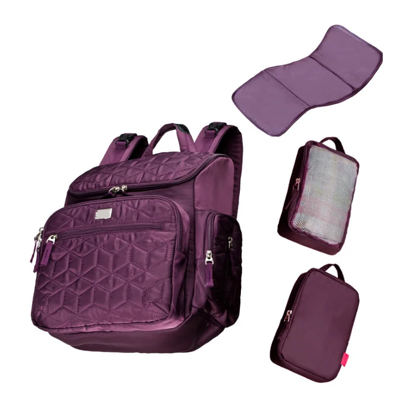Baby Diaper Bags Anti Theft Multifunction Nappy Pad Mummy Travel Baby Care Milk Bottle Insulation Bag Portable Backpack BB6013 (1)