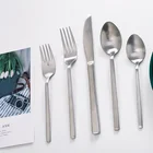 72 pcs Royal Hammered Stainless Steel Inox Silver Restaurant Cutlery Flatware Set For Hotel