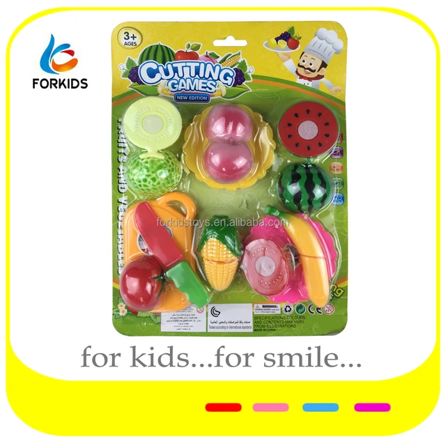 hot sellinng plastic cutting vegetable and fruite shape toys