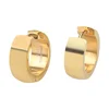 Fashion blank rose gold hoop earring and silver stainless steel women jewelry clip on earrings wholesale