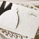 Newest 3d wedding invitation card black and white butterfly wedding invitation cards english wedding invitation card