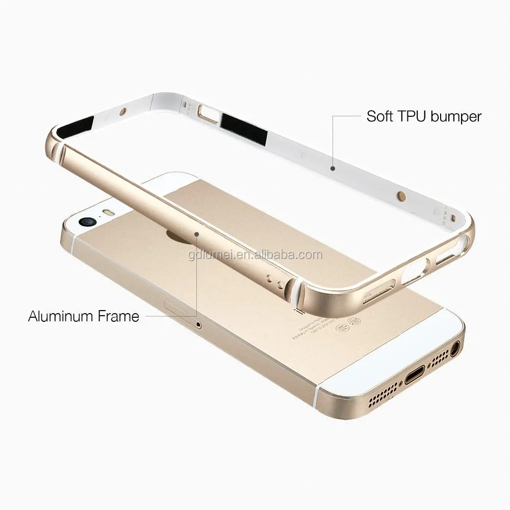 Ultralight Metal Aluminum Frame With Inner TPU Bumper Case Cover For iPhone 5 5S SE