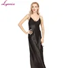 2018 Lynmiss accept paypal Wholesale solid colors satin long nightgown