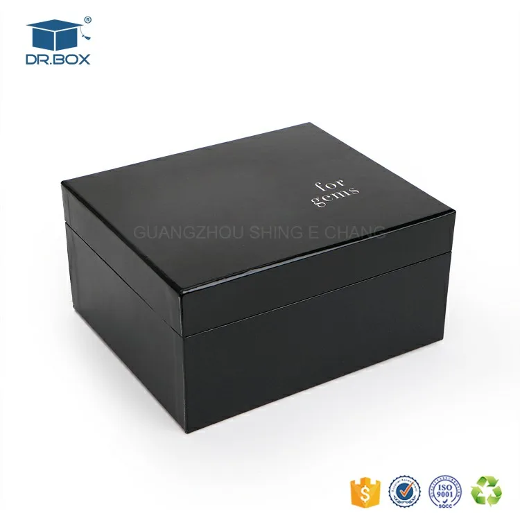 packed rigid paper box gift box with lamination hot staping logo