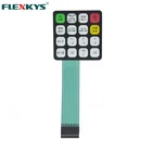 custom matrix single push button flexible foil membrane switch keypad 4x4