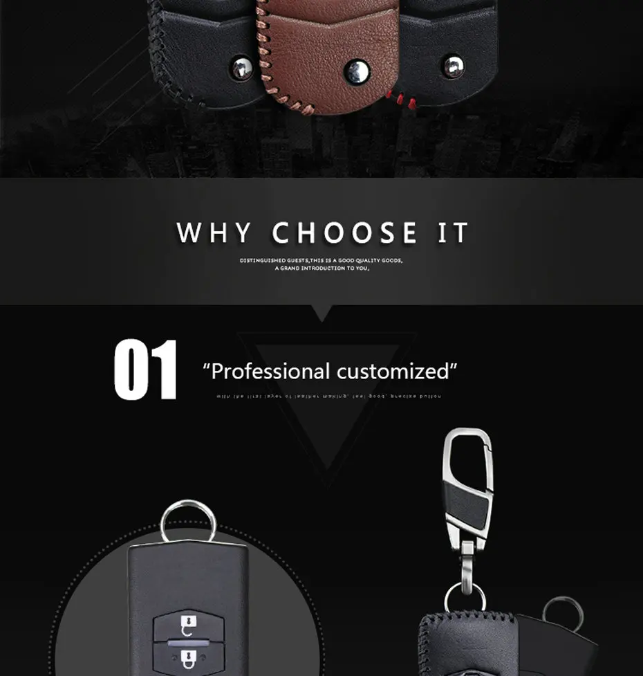 Car Key Case Keychain For Mazda (2)
