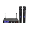 Factory Wholesale Price portable dual channels wireless handheld microphone for sale